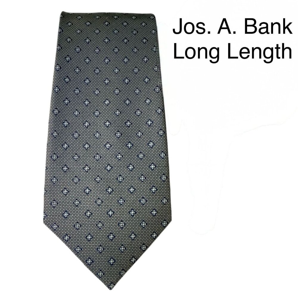 Jos. A. Bank Traveler Stain-Resistant Tie Long Size 61" Blue Micro Dot Pattern